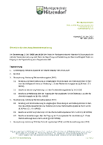 Öffentliche Gemeinderatssitzung 